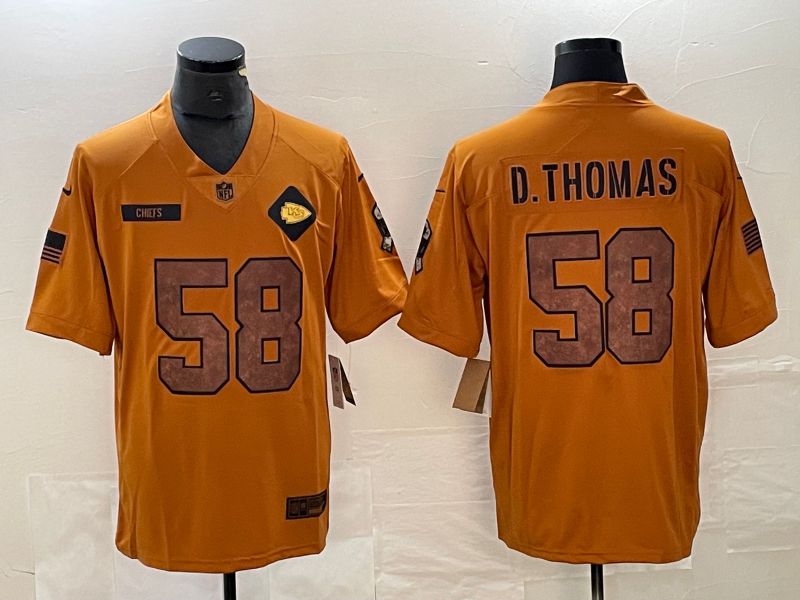 Men Kansas City Chiefs #58 D.Thomas brown Nike 2023 Salute To Service Limited NFL Jersey->kansas city chiefs->NFL Jersey